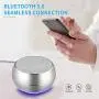 NUBWO Portable Bluetooth Speaker with Enhanced Bass and Stereo Sound, 8H Playtime, Bulti in Mic, Mini Wireless Speaker Portable for Phone, iPad, Mac, Tablet, Echo(Sliver)