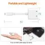 [Apple MFi Certified] iPhone Headphone Adapter,2 in 1 Dual Lightning Headphone Jack Audio + Charge Cable Compatible for iPhone 11/11 Pro/XS/XR/X 8 7,iPad,Sync Data + Music Control,Support iOS 13