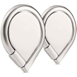 Ring for Phone (2 Pack), WizGear Universal Ring Holder Grip with Stand Holder and Magnet for Magnetic Car Mount for All Smartphones and Devices (Silver)