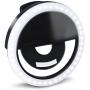 GLOUE Selfie Light Ring Led Circle Clip-on Selfie Fill Light with 36 Led Bubbles USB Rechargeable Portable for iPhone Smart Phones, Pads, Makeup Mirrors-Black 1 Pack GLOUE Selfie Light Ring Led Circle Clip-on Selfie Fill Light with 36 Led Bubbles USB Rechargeable Portable for iPhone Smart Phones, Pads, Makeup Mirrors-Black 1 Pack