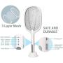 Large Electric Fly Swatter, Rechargeable Bug Zapper Racket, Mosquito Killer Racket for Indoor and Outdoor, 3-Layer Touch Mesh, USB Charge, 21.2''x 8.6''