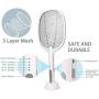 Large Electric Fly Swatter, Rechargeable Bug Zapper Racket, Mosquito Killer Racket for Indoor and Outdoor, 3-Layer Touch Mesh, USB Charge, 21.2''x 8.6''