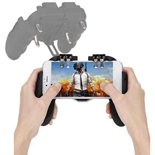 Zopsc Mobile Game Controller PUBG Mobile Controller Joystick Remote Grip Shooting Cellphone Gamepad Accessories with Cooling Fan Mechanical Keystroke Feel