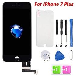 Screen Replacement for iPhone 7 Plus Black 5.5" Touch Screen LCD Digitizer Display Assembly with Free Repair Tools (iPhone 7 Plus, Black)