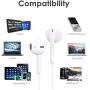 [2 Pack] Aux Headphones/Earbuds/Earphones, Vize 3.5mm Wired Headphones Noise Isolating Earphones Volume Control & Built-in Microphone Compatible with Samsung/iPhone/Android/MP3/MP4