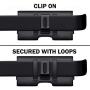 BOMEA iPhone 11 Pro Max/XS Max Holster, Premium Leather Belt Case with Belt Clip and Loops Cell Phone Holder Pouch for Apple iPhone Xs Max / 11 Pro Max (Fits Phone w/Otterbox Commuter Case) Black