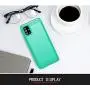 Galaxy A51 case,Samsung A51 case,MAIKEZI Soft TPU Slim Fashion Anti-Fingerprint Non-Slip Protective Phone Case Cover for Samsung Galaxy A51 (Mint Brushed TPU)