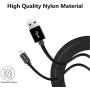 iPhone Cable Lightning Charger Cable 5 Pack 6FT SHARLLEN Nylon Braided iPhone Charging Cord Fast iPhone Data Wire USB iPhone Charging Cable Compatible iPhone 11/XS/MAX/XR/X/8/7/6/iPad/iPod/IOS Black