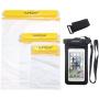 YUMQUA Clear Waterproof Bags, Water Tight Cases Pouch Dry Bags for Camera Mobile Phone Maps Pouch Kayak Military Boating Document Holder - 4 Piece Set
