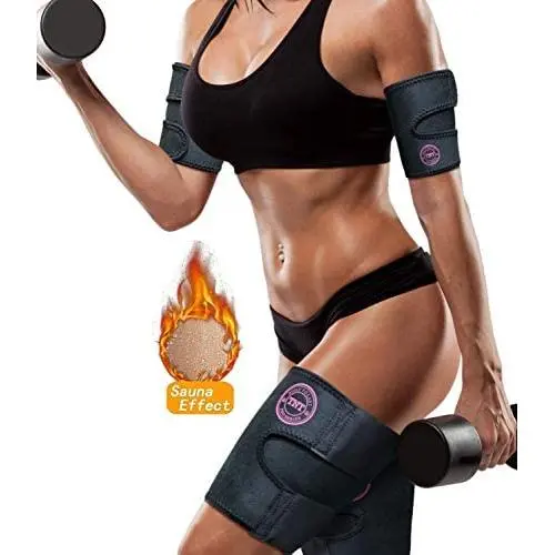TNT Pro Series Arm Trimmers & Thigh Trimmers (4 Pack Set) - Sweat Bands for Women & Men - Slimmer Body Wraps for Flabby Arms Trimmer Biceps & Slim Legs TNT Pro Series Arm Trimmers & Thigh Trimmers (4 Pack Set) - Sweat Bands for Women & Men - Slimmer Body Wraps for Flabby Arms Trimmer Biceps & Slim Legs