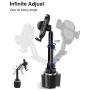 Car Cup Holder Phone Mount, SPARIN [Upgraded] Adjustable Car Phone Mount Cup Holder for iPhone 11/11 Pro / 11 Pro Max/X, Samsung Galaxy S20/S10/S9 Note 10/9/8, Google, GPS and More, Black