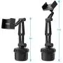 Car Cup Holder Phone Mount, SAWAKE Universal Adjustable Cell Phone Cup Holder Cradle Car Mount for iPhone Xs Max/XR/X/11/8/7 Plus/6S, Samsung Galaxy S20/S10/S9/S8/S7 Edge Note 9/8, Google Pixel, GPS