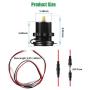 Quick Charge 3.0 Dual USB Car Socket with Touch Switch and LED Digital Voltmeter, Waterproof 36W 12V/24V Fast Charger Socket with 3.3ft Wire 10A Fuse for Marine, Boat, Motorcycle, Truck and More