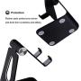 Tonda Cell Phone Stand, Adjustable Desk Phone Holder Cradle Dock Aluminum Stand Compatible with iPhone 11 Pro Xs Max Xr 8 7 6 6s Plus iPad Mini All Smart Phone -Black