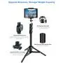 Phone Tripod, 51" Extendable Tripod Stand with Universal Cell Phone/Tablet Holder, Remote Shutter, Compatible with Smartphone & Tablet & Camera for Selfies/Video Recording/Vlogging/Live Streaming Phone Tripod, 51" Extendable Tripod Stand with Universal Cell Phone/Tablet Holder, Remote Shutter, Compatible with Smartphone & Tablet & Camera for Selfies/Video Recording/Vlogging/Live Streaming