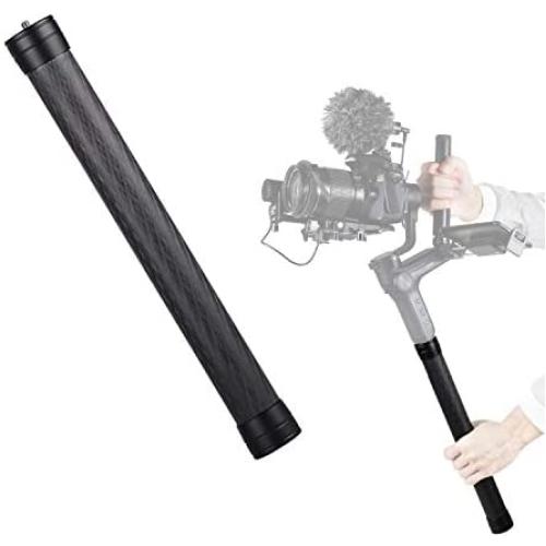 Gimbal Extension Pole Carbon Fiber Rod Monopod Stick Lightweight 1/4 3/8 Thread for DJI Ronin S/SC, OSMO Mobile 3, ZHIYUN Crane 2 V2, Moza AirCross, FeiyuTech, DSLR Camera, Stabilizer