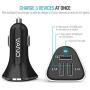 Vano 3 Port USB Car Charger Adapter, Fits Any Cigarette Lighter Socket, Recharge All USB Devices, Compatible with Samsung Galaxy, iPhone and More