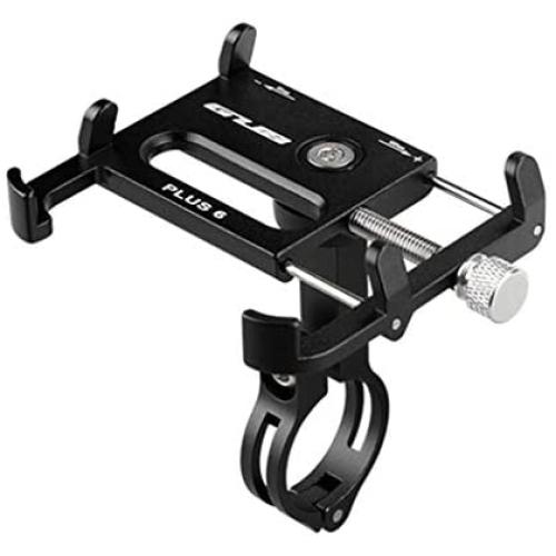 Gub Bicycle & Motorcycle Phone Mount - Aluminum Bike Phone Holder with 360°Rotation Adjustable Handlebar Phone Holder Compatible with iPhone XS XR 8 Plus,Compatible with Samsung S9/S8 (PLUS6 BLACK)