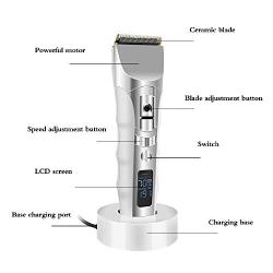 hair clippers for men,LCD Digital Display Hair Clipper Household,Waterproof Mens Beard Trimmer Cordless Hair Trimmer,Adult Electric Hair Cutting Tools with Scissors and charging Case