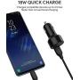 iPhone Car Charger, AUKEY 36W USB C Car Charger, Fast Car Charger with 18W Quick Charge for iPhone 11 Pro Max XS XR X 8, AirPods, iPad, Samsung S9 Note 10, Google Pixel 4 4XL, Nintendo Switch