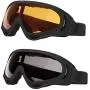 LJDJ Ski Goggles, Pack of 2 - Snowboard Adjustable UV 400 Protective Motorcycle Goggles Outdoor Sports Tactical Glasses Dust-Proof Combat Military Sunglasses for Kids Boys Girls Youth Men Women LJDJ Ski Goggles, Pack of 2 - Snowboard Adjustable UV 400 Protective Motorcycle Goggles Outdoor Sports Tactical Glasses Dust-Proof Combat Military Sunglasses for Kids Boys Girls Youth Men Women