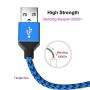 Phone Charger Rapid Cable Blue - Sagmoc USB Charging Cord Nylon Braided【5 Pack】10FT 2FT 6FT 3FT 2FT Compatible with XS/XS MAX/XR/X/8/8Plus/7/7Plus/6/6Plus/6s/6sPlus/5/5s/AIR/PRO （Sapphire Blue）