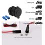 Dual USB Charger Socket Waterproof Power Outlet 12V/24V 2.1A & 2.1A for Car Boat Marine RV Mobile Blue LED