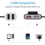 OKiT Car Charger 54W/10.2A 4 Ports Rapid USB Multi-Port QC3.0 Quick Charging Car Charger Charge Compatible Android/iOS Smartphones USB Device