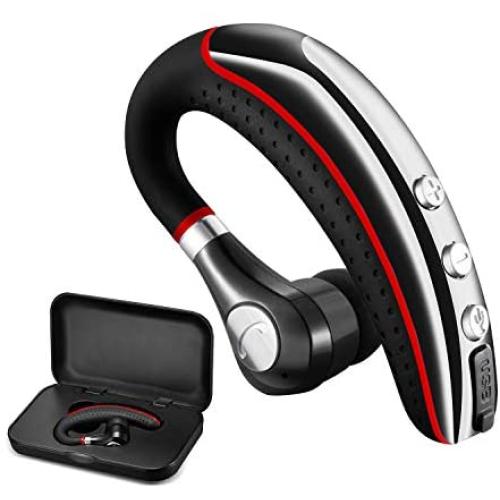Bluetooth Headset,Wireless v5.0 Business Bluetooth Earpiece in Ear Lightweight Sweatproof Earphones with Mic Work for Cell Phones for Office/Workout/Driving