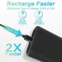 10000mah External Cell Phone Charger, Phone Battery Charger Portable 15W (5V3A Max) USB C Power Bank Compatible with iPhone 6/7/8/Xs Max/XS/XR and Other Smart Devices