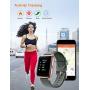 YAMAY Smart Watch Fitness Tracker Watches for Men Women, Fitness Watch Heart Rate Monitor IP68 Waterproof Digital Watch with Step Calories Sleep Tracker, Smartwatch Compatible iPhone Android Phones