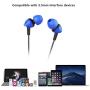 Earphones Earbuds, OARIE Headphones with Mic Stereo HiFi Earphones for iOS Android 3.5mm Jack(Dark Blue)
