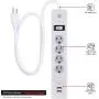 GE Surge Protector, 4 Outlet, 2 USB Charging Ports, 3 Ft Long Extension Cord, 1A USB Charging,, 450 Joules, White, 14090 GE Surge Protector, 4 Outlet, 2 USB Charging Ports, 3 Ft Long Extension Cord, 1A USB Charging,, 450 Joules, White, 14090