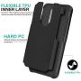CasemartUSA Phone Case for [LG Journey LTE (L322DL)], [DuoTEK Series][Black] Shockproof Defender Impact Resistant Cover for LG Journey LTE (Tracfone, Simple Mobile, Straight Talk, Total Wireless)
