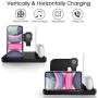 Wireless Charger, QI-EU 4 in 1 Qi-Certified Fast Charging Station Compatible Apple Watch Airpods Pro iPhone 11/11pro/X/XS/XR/Xs Max/8/8 Plus, Wireless Charging Stand Compatible Samsung Galaxy S20/S10