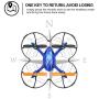 SKYKING F035 Mini Drone with 480p Camera for Kids, RC Quadcopter Pocket Beginners Drone with 2.4 GHz 4CH 6-Axis Gyro/Altitude Hold/3D Flips/One-Key Return/Headless Mode (Blue)