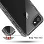 iPhone 8 Case, iPhone SE Case, Anuck 3 in 1 Heavy Duty Defender Shockproof Full-Body Clear Protective Case Hard Plastic Shell & Soft TPU Bumper Cover for Apple iPhone 7/8/SE 4.7 inch - Clear Black