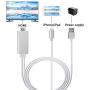 ZFKJERS Phone to HDMI Cable, Mirroring Phone Screen to TV/Projector/Monitor Adapter Cable, 1080P Digital AV Adapter, Compatible with iOS Devices (Silver)