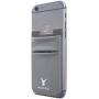 MONCA Credit Card [Double Secure] Holder Stick on Wallet Discreet ID Holder Lycra Spandex Card Sleeves [Lid & Pocket] iPhone 6s 7 Samsung Galaxy s8 and Blu Smartphones (Dark Grey)