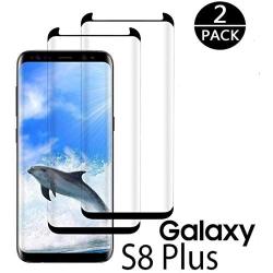 Galaxy S8 Plus Screen Protector [2-Pack], Tempered Glass Screen Protector [Full Coverage][Case-Friendly][No Bubbles][Easy to Install] Screen Protector Compatible with Samsung Galaxy S8 Plus