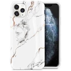 GVIEWIN Marble iPhone 11 Pro Case, Ultra Slim Thin Glossy Soft TPU Rubber Gel Phone Case Cover Compatible iPhone 11 Pro 5.8 Inch 2019 Release (White/Gold)