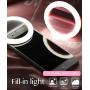 Rechargeable Selfie Camera Ring Light - Portable Clip-on Phone Selfie Fill Light with 36 LED for iPhone/iPad Laptop Android Smartphone Photography, Video, Girl Makes up (Pink)