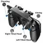Mobile Game Controller for Pubg/Fotnite, [Upgrade 6 Finger Operation] Mobile Controller with 4 Triggers, L1R1 L2R2 Grip Gamepad Joystick Remote for 4.7-6.5&quot Android iOS Phone
