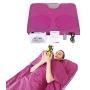 PinJaze Sauna Blanket Detox Far Infrared, Upgraded Stretch Out Hand Design Professional Fitness Machines Helps to Weight Loss and Relieve Pain(with Button Battery/110V US Plug)（Purple）