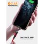 Magnetic Charger Phone Charging Cable USB Charger 360° & 180° Magnet Charging Cables Compatible with Micro Type C Iproduct (Red/3Pack/3.3FT/3.3FT/6.6FT)