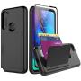 SunRemex Moto G Power Case with Tempered Glass Screen Protector,Moto G Stylus Card Holder Case Kickstand with Credit Card Protective Wallets Cover for Moto G Power/Moto G Stylus Phone (Black)