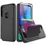 SunRemex Moto G Power Case with Tempered Glass Screen Protector,Moto G Stylus Card Holder Case Kickstand with Credit Card Protective Wallets Cover for Moto G Power/Moto G Stylus Phone (Black)