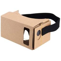 Google Cardboard,Virtual Real Store 3D VR Headsets DIY Virtual Reality Box Glasses with Clear Optical Lens and Comfortable Head Strap for All 4-6 Inch Smartphones(Starter DIY, 1 Pack)