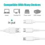MXRS Multi Charger Cable 6ft 3 in 1 Multiple USB Charging Cord Suitable for Nintendo Switch/Nintendo New 2DS XL/ 3DS XL/ 2DS/ 3DS/ DSi/DSi XLL/Nintendo Ds Lite(Charging Only)