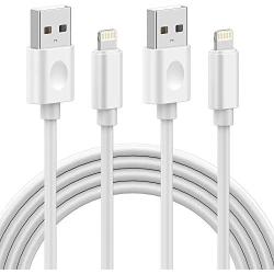 KerrKim iPhone Charger, Lightning Cable 2 Pack 6 Feet Fast Charging High Speed Connector Data Sync Transfer Lightning to USB A Charger Cable Compatible with iPhone Xs Max/X/8/7/Plus/6S/6/SE/5S/iPad